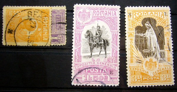 Rumänien MiNr.205+207 mit Aufdruck 'SE' (Dienst) gestemp. Mi. ca. 400,-