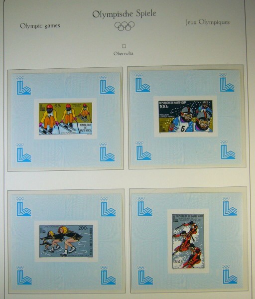 AFRIKA Partie von 22 Ministerblöcken zur Olympiade 1980 aus Obervolta + Congo, nicht katalogisiert (