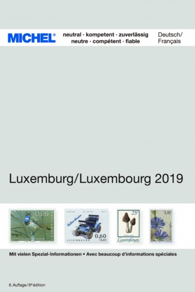 Michel Katalog Luxemburg Spezial 2019 mit 1600 Abbildungen und 6000 Preisen und Schwerpunkt bei den