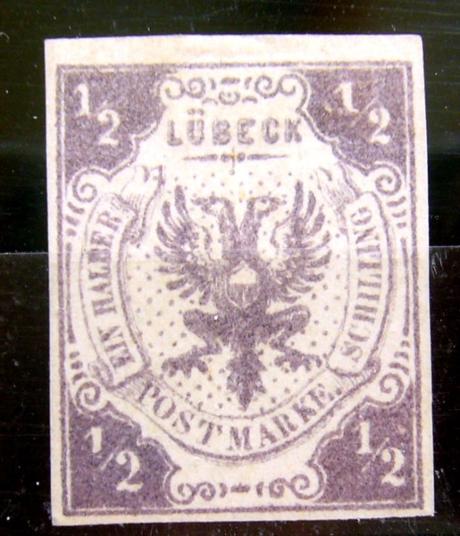 MiNr.1 * herrlich breitrandig, gleichmäßig geschnitten, tiefst gpr. BPP, Mi.2.800,-