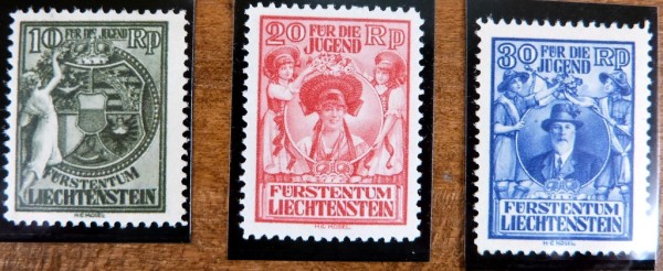 MiNr. 116-118 'Jugensfürsorge', ** Satz, Mi. 220.-!