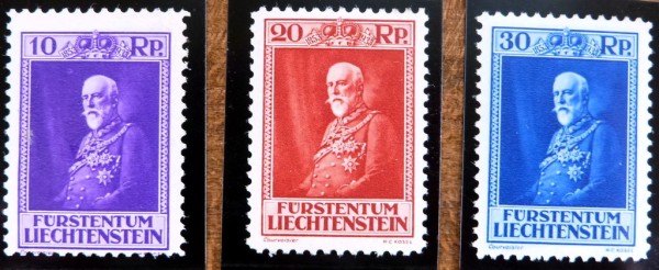 MiNr. 122-124 'Franz I', ** Satz, Mi. 250.-!