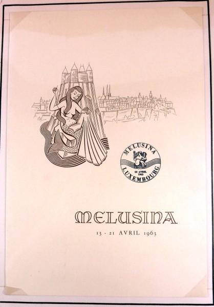 Schöne Spezialsammlung '1000 Jahre Stadt Luxemburg' 1963 auf 16 selbstgestalteten Seiten mit Gedenkb
