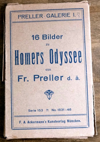 Homers Odyssee, 16 alte Ansichtskarten von Fr. Preller d. Ä., Serie 153 Nr. 1831-46, Ackermanns Kuns