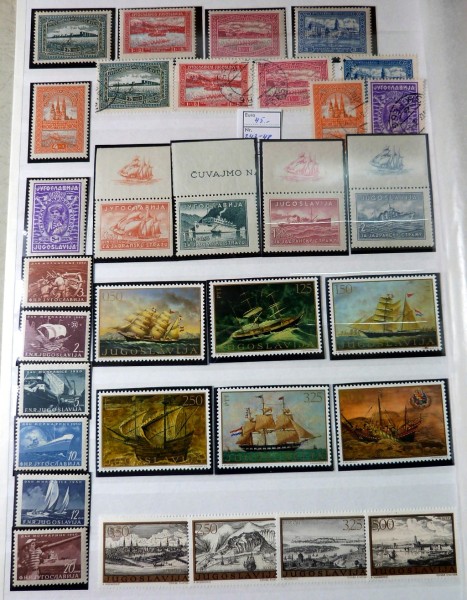 Osteuropa, meist **/gest. Sammlung zum Thema 'Schiffe/Seefahrt' aus ca. 1913-1995 auf Einsteckseiten