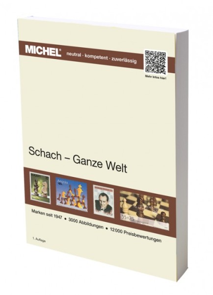 Michel Katalog SCHACH Ganze Welt von 2019, 176 Seiten, kpl. in Farbe, Neupreis: 49,00 Euro!