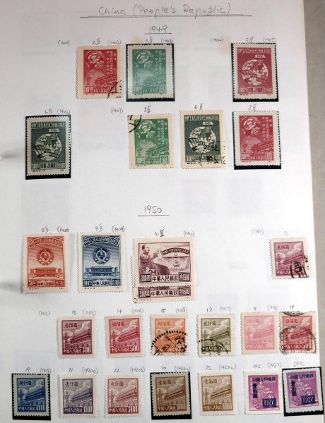 Volksrepublik, Sammlung aus 1949- Anfang 2000 in allen Erhaltungen auf ca. 100 selbst gestalteten Bl