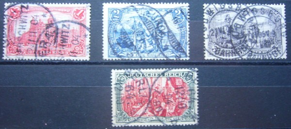 MiNr. 78-81, Germania sauber gest., gepr., Mi. 180,-