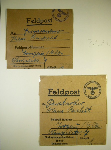 Feldpost-Streifbänder, Sammlung von 12 Belegen meist Streifbänder versch. Zeitungen u.a. der Marine
