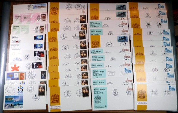 Südafrika, interess. Partie von 50 Sonderbelegen der 70er/80er Jahre, dabei 30-40 sogenannte Datumst
