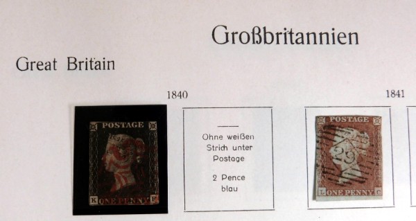 Überwiegend gest. Sammlung aus 1840-1961 auf KA-BE Vordruck im Klemmbinder. Ab MiNr. 1 mit rotem Mal