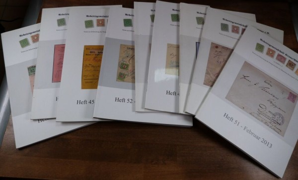 9 Rundbriefe der ARGE Krone/Adler aus 2010-15 je ca. 100 Seiten farbig gebunden mit wirklich interes